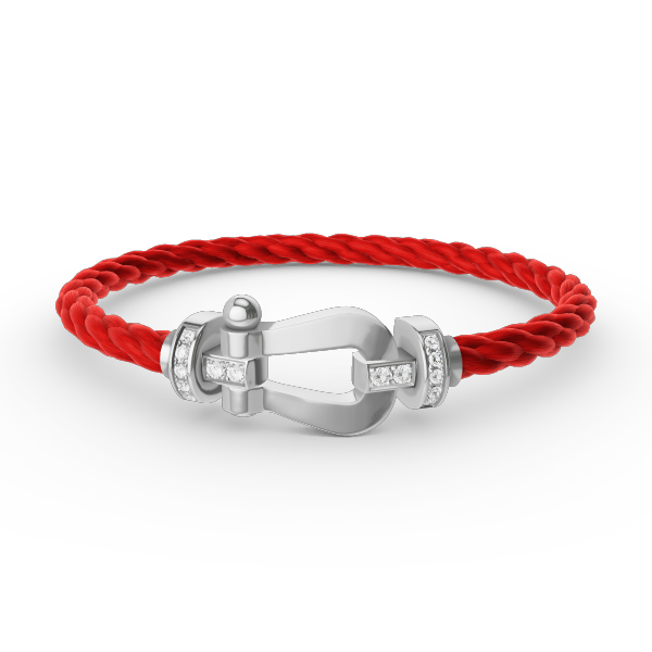 [Rosla]FORCE LARGE HORSESHOE HALF DIAMOND BRACELET SILVER