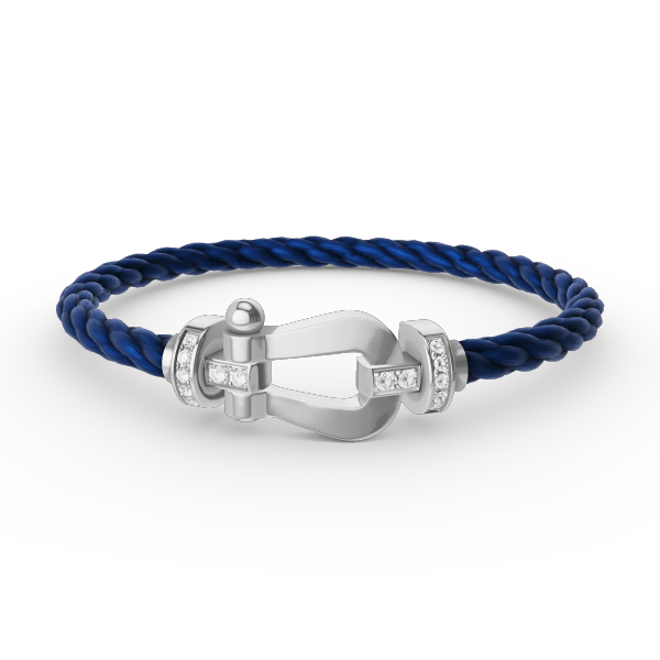 [Rosla]FORCE LARGE HORSESHOE HALF DIAMOND BRACELET SILVER