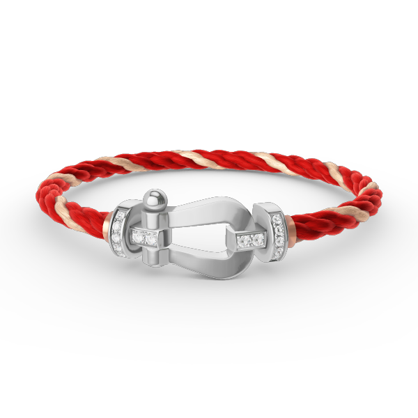 [Rosla]FORCE LARGE HORSESHOE HALF DIAMOND BRACELET SILVER