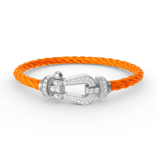 [Rosla]FORCE LARGE HORSESHOE FULL DIAMOND BRACELET SILVER