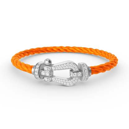 [Rosla]FORCE LARGE HORSESHOE FULL DIAMOND BRACELET SILVER