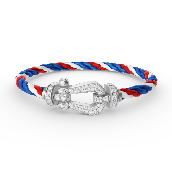 [Rosla]FORCE LARGE HORSESHOE FULL DIAMOND BRACELET SILVER
