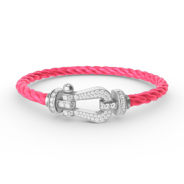 [Rosla]FORCE LARGE HORSESHOE FULL DIAMOND BRACELET SILVER