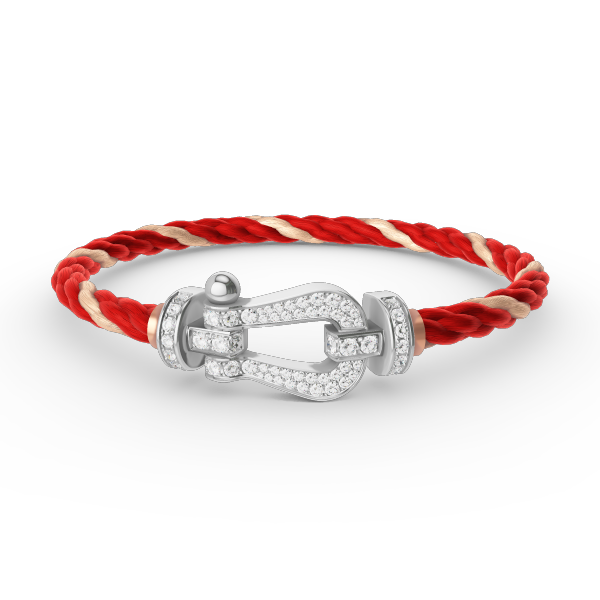 [Rosla]FORCE LARGE HORSESHOE FULL DIAMOND BRACELET SILVER