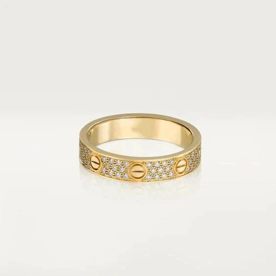 [Rosla]LOVE RING 3.6MM DIAMOND PAVED