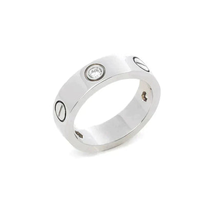 [Rosla]LOVE RING 5.5MM 3 DIAMONDS SILVER