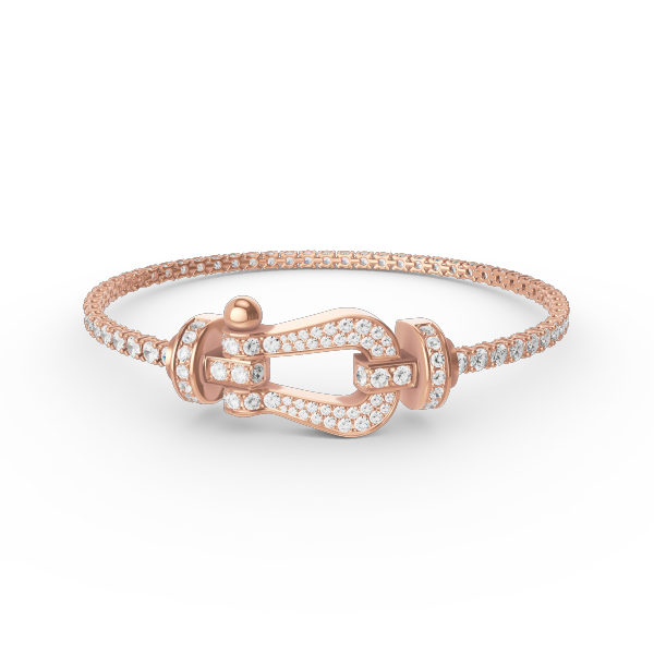 [Rosla]FORCE  LARGE HORSESHOE FULL DIAMOND TENNIS BRACELET