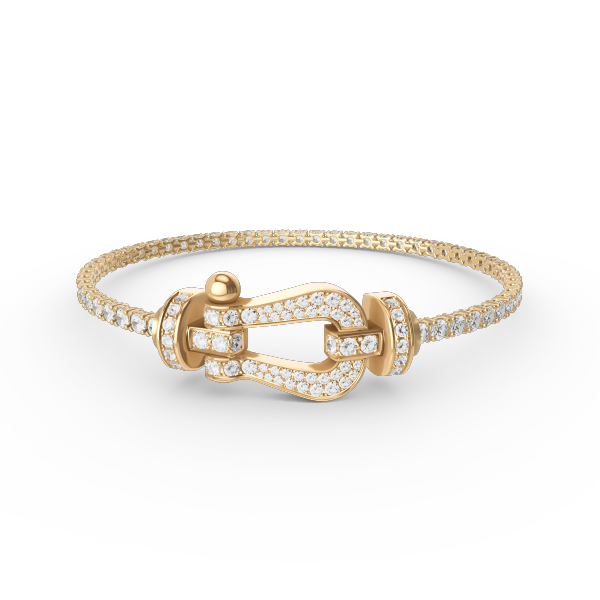 [Rosla]FORCE  LARGE HORSESHOE FULL DIAMOND TENNIS BRACELET